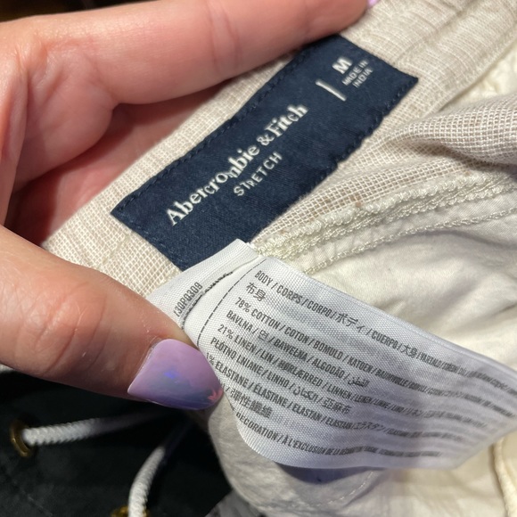 Linen Skinny jogger Trousers Drawstring minimalist chinos coastal cottage casual - Picture 4 of 8